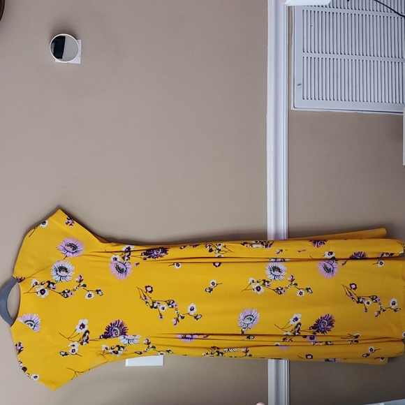 Free People Lost in You Golden Yellow Floral Print Midi Dress Size XS - Picture 5 of 10